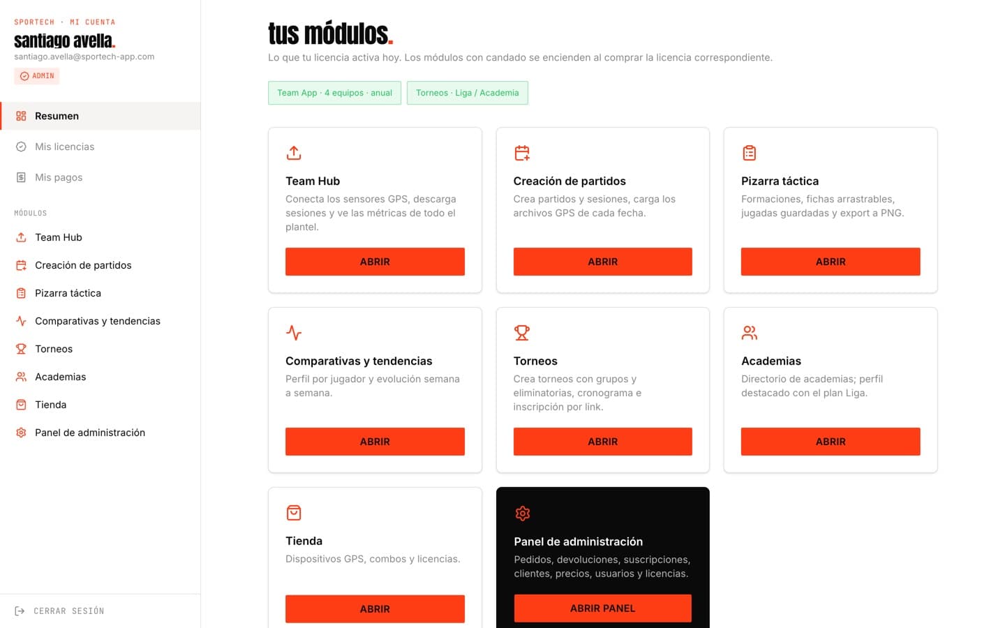 My account — activate your account & licenses