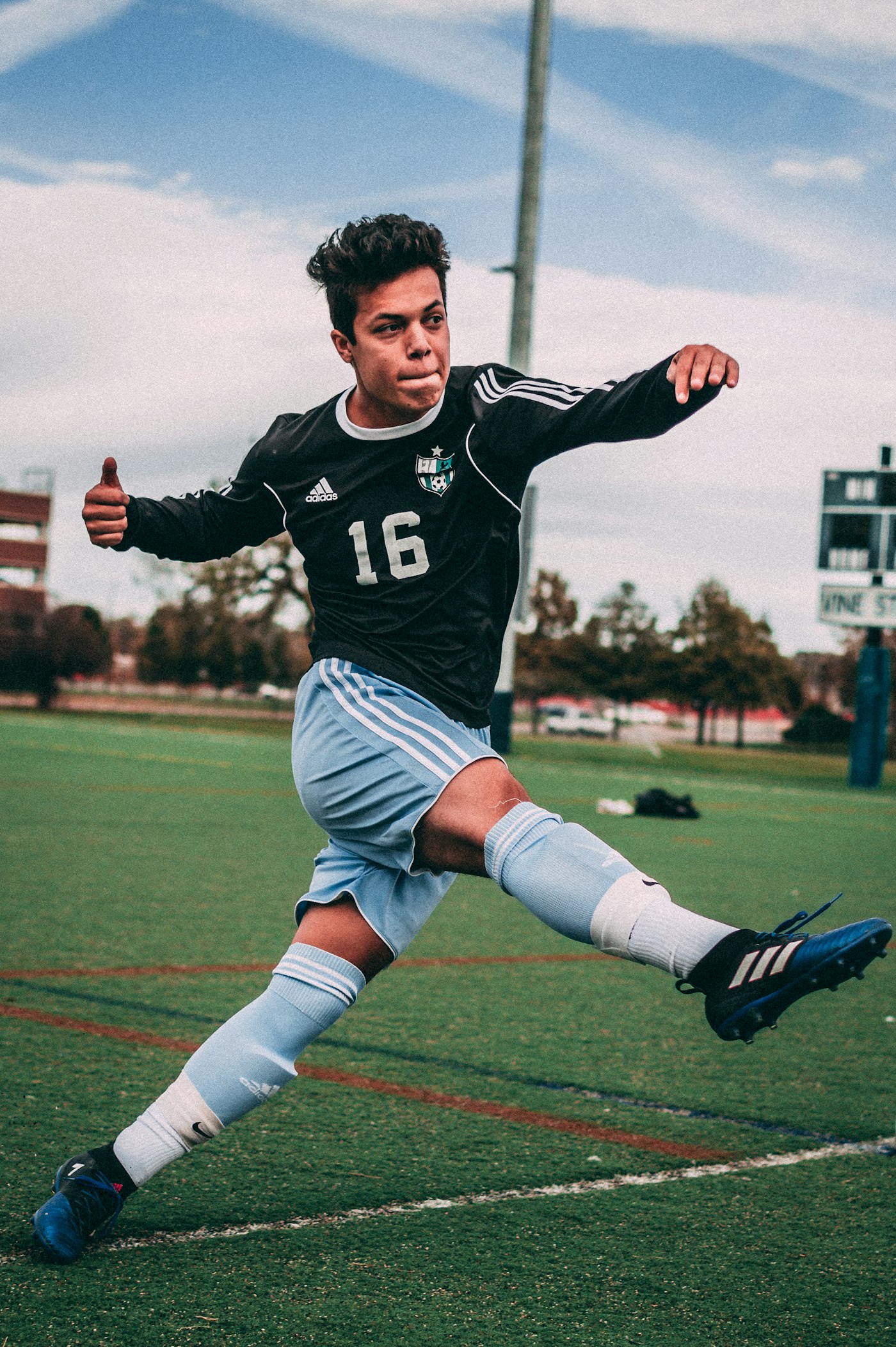 Football player in action