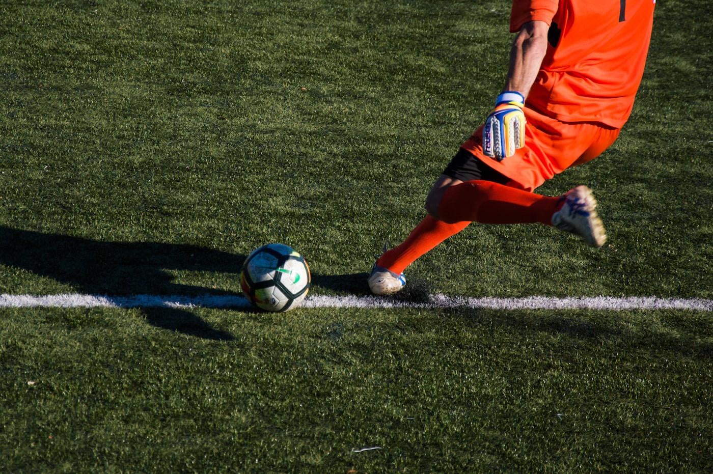 Football player on the pitch